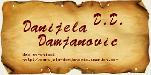 Danijela Damjanović vizit kartica